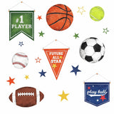 Sports Ball Peel And Stick Wall Decals - EonShoppee