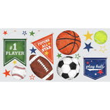 Sports Ball Peel And Stick Wall Decals - EonShoppee