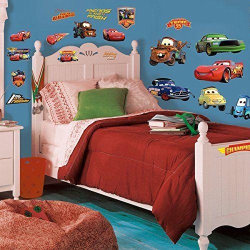 Disney Cars 19 Big Piston Cup Wall Stickers Lightning Mcqueen Room Decor Decals, White
