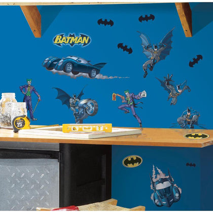 BATMAN GOTHAM Removable Vinyl Wall Decals BATMOBILE Room Decor 31 Big Stickers - EonShoppee