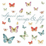 Butterfly Quote Spread your wings & fly WALL DECALS Home Decor Stickers by Lisa Audit - EonShoppee