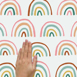 Retro Rainbow Peel & Stick Wall Decals Nursery Decor Stickers - EonShoppee