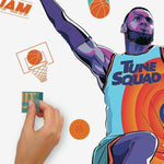 Roommates Space Jam LEBRON Peel And Stick Wall Decals Slam Dunk Basketball Player Wall Stickers