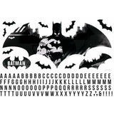 Roommates Batman Emblems Personalized Headboard Peel And Stick Giant Wall Decals With Alphabet