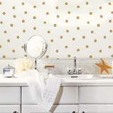 RoomMates Dots Gold Peel & Stick Wallpaper - EonShoppee