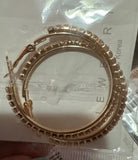 Fashion Jewelry Gold Crystal 4cm Hoop Earrings for Women Fashion Accessories Valentine's Day Anniversary Gift