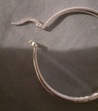 High Quality Real 925 Sterling Silver Stamped Hip Hop 50 mm Fashion Hoop Earrings