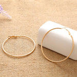 60 mm Large Gold Plated Stainless Steel Basketball Wives Women Fashion Jewelry Hoop Earrings