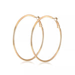 60 mm Large Gold Plated Stainless Steel Basketball Wives Women Fashion Jewelry Hoop Earrings
