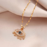 Lucky Blue Evil Eye Sweater Chain Pendant Fashion Jewelry Necklace For Women
