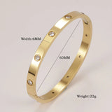 Trendy Crystal Stainless Steel Love Cuff Bracelet Bangle Luxury Feminine Fashion Jewelry