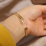 Luxury Fashion Jewelry Gold Zircon Knot Open Adjustable Cuff Bracelet Bangle For Women