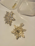 Elegant Full Crystal Big Gold Zircon Stud Earrings Shiny Women Fashion Jewelry