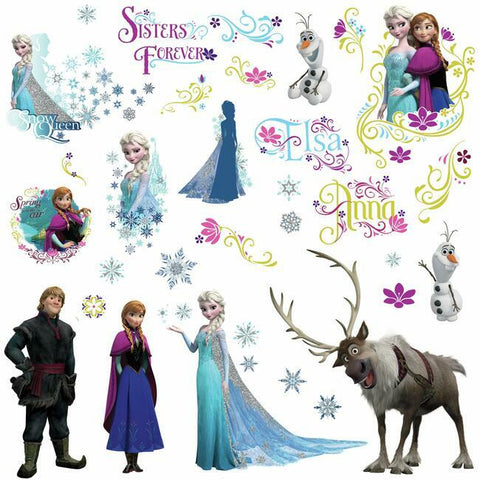 Frozen Family Peel And stick Wall Decals with Glitter