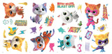 Roommates Super Kitties Peel and Stick Wall Decals Room Stickers