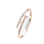 High End Fashion Jewelry Classic Nail Design Golden Bangle Bracelet Trendy Accessories For Women