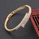 High End Fashion Jewelry Classic Nail Design Golden Bangle Bracelet Trendy Accessories For Women