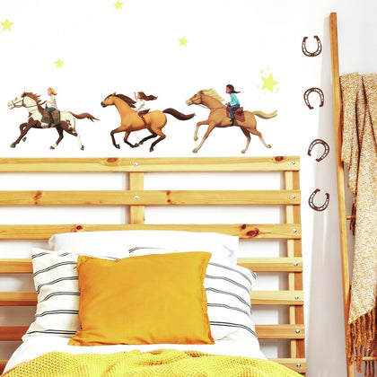 SPIRIT RIDING FREE Peel & Stick 36 Wall Decals Horses Pony Home Decor Removable Wall Stickers - EonShoppee