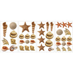 SEA SHELLS Wall Stickers 41 Decals beach ocean starfish bathroom room decor - EonShoppee