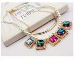 Hot Selling Multicolor Imitation Pearl Women Choker Statement Necklace & Pendant Charm Fashion Jewelry - EonShoppee