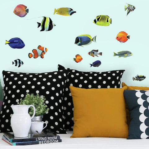 Tropical Fish Peel And Stick Wall Decals Sea Ocean Fish Stickers - EonShoppee