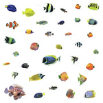 Tropical Fish Peel And Stick Wall Decals Sea Ocean Fish Stickers - EonShoppee