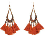 Vintage Style Cute Water Drop Cotton Fringe Drop Dangle TASSEL Earrings Fashion Jewelry - EonShoppee