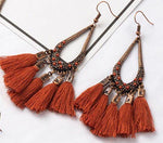 Vintage Style Cute Water Drop Cotton Fringe Drop Dangle TASSEL Earrings Fashion Jewelry - EonShoppee