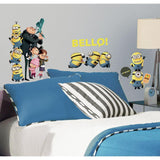 DESPICABLE ME 2 MOVIE 31 WALL DECALS Gru & Minions Peel & Stick Stickers Kids Room Decor - EonShoppee