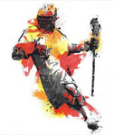 Men's Lacrosse Player Giant 9 Wall Decals Sports Mural Stickers Boys Room Decor - EonShoppee