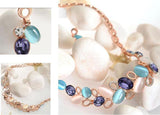 Elegant Multi Color Austria Crystal Necklace & Earrings Trendy Women Fashion Jewelry Set Statement Jewelry - EonShoppee