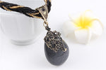 Stylish Golden Black Chain Crystal Pendant Boho Charm Fashion Statement Jewelry Necklace - EonShoppee