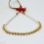 Gorgeous Light Green Gold Plated Traditional Indian Style Fashion Jewelry Choker Pearl Necklace - EonShoppee