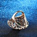 Retro Look Red Stone Big Heart Multi Color Gold Mosaic Indian Fashion Jewelry Ring - Size 7 - EonShoppee