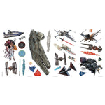 Star Wars Episode IX Galactic Ships Peel & Stick Wall Decals Room Decor Stickers - EonShoppee