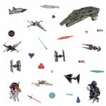 Star Wars Episode IX Galactic Ships Peel & Stick Wall Decals Room Decor Stickers - EonShoppee