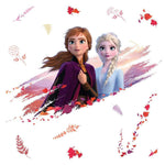 Disney Frozen 2 Anna and Elsa Peel & Stick Giant Wall Decals 15 Girls Room Frozen Stickers - EonShoppee