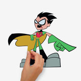Disney Teen Titans GO! Peel and Stick 30 Wall Decals - Robin, Beast Boy, Cyborg Super Heroes Stickers - EonShoppee