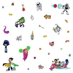 Disney Teen Titans GO! Peel and Stick 30 Wall Decals - Robin, Beast Boy, Cyborg Super Heroes Stickers - EonShoppee