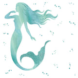 Glitter Mermaid Peel & Stick Giant 29 Wall Decals Glittery Mermaid Stickers- Assembled size 27. 47 inches x 35. 27 inches - EonShoppee