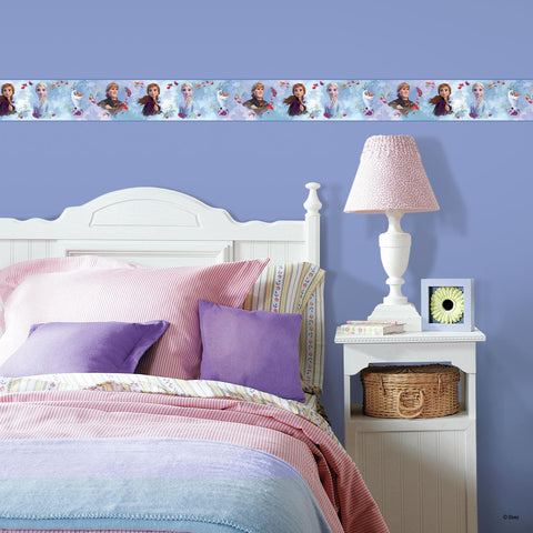 Disney Frozen 2 Peel & Stick Wallpaper Border Removable Kids Room Decor Border - EonShoppee