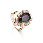 Grape Wine Crystal Wedding Fashion Jewelry Pendant Set - EonShoppee