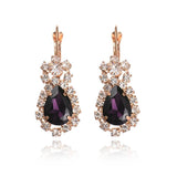 Grape Wine Crystal Wedding Fashion Jewelry Pendant Set - EonShoppee