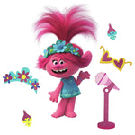 New Trolls World Tour Poppy with Glitter Peel and Stick Giant Wall Decals - Assembled size 17. 49 inches x 28. 29 inches - EonShoppee
