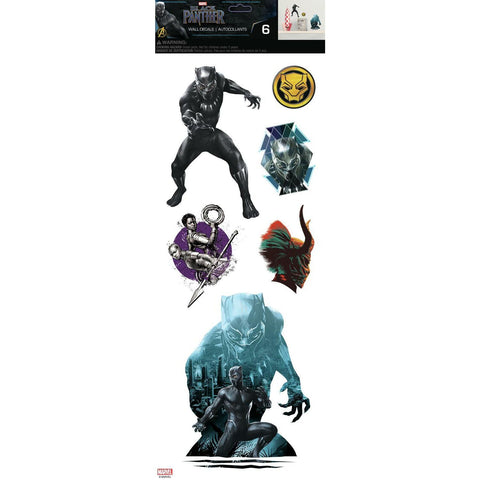 Black Panther Characters Wall Decals 6 Peel & Stick Wall Decor Stickers - EonShoppee