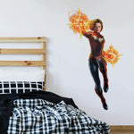 Captain Marvel Peel and Stick Giant Wall Decals - 45" Tall Assembled Licensed By Marvel - EonShoppee