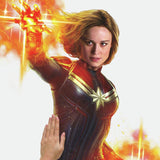 Captain Marvel Peel and Stick Giant Wall Decals - 45" Tall Assembled Licensed By Marvel - EonShoppee