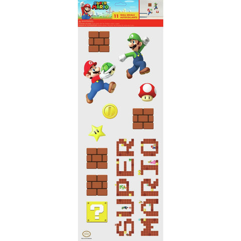 Super Mario 11 Peel & Stick Wall Decals Kids Room Decor Mario Stickers - EonShoppee