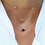Gold Plated Multilayer Pendant Charm Chain Necklace Fashion Jewelry for Women - EonShoppee