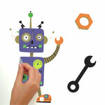 Robots Peel And Stick Wall Decals 33 Fun Boys Bed Room Play room Stickers - EonShoppee